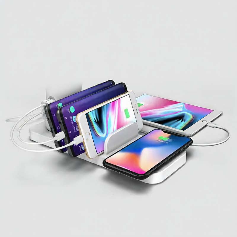 Mushroom Lamp Multi-Port USB Wireless Charger Stand