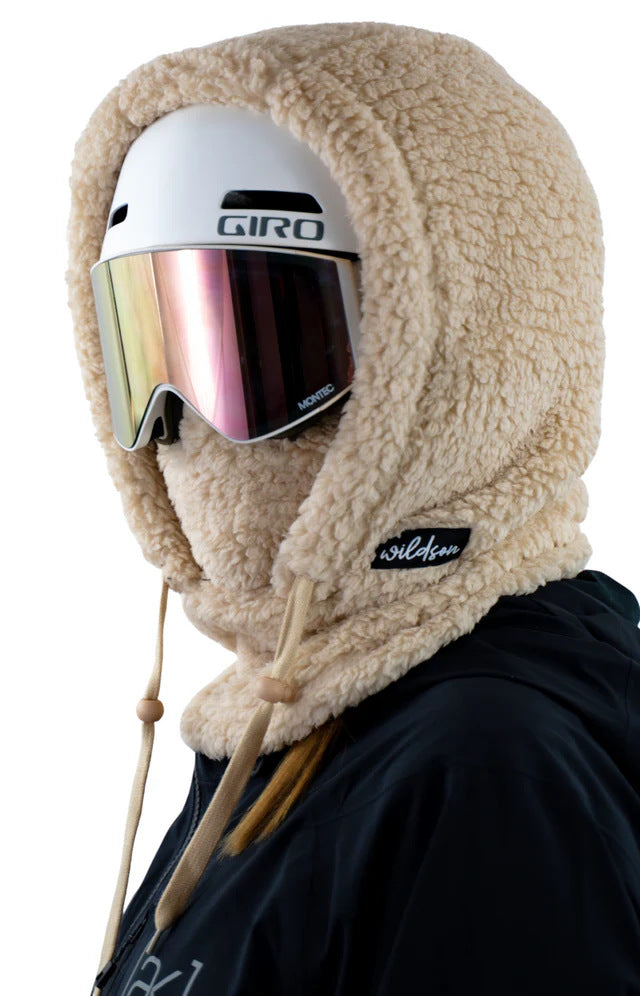 Winter Lambswool Face Mask Windproof Thermal Neck Warmer