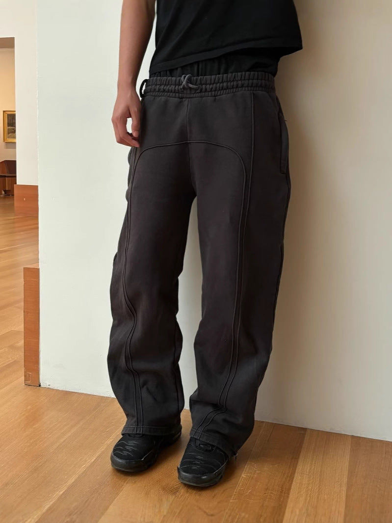 Stretch elastic waistband joggers casual pants