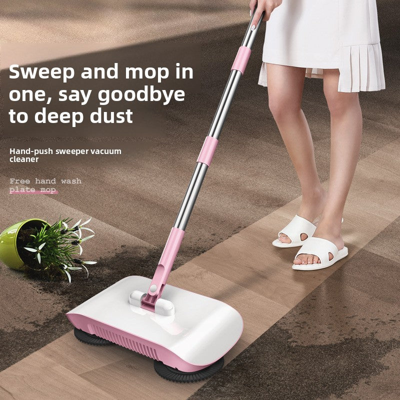 Hand Push Sweeper with Broom and Dustpan Set