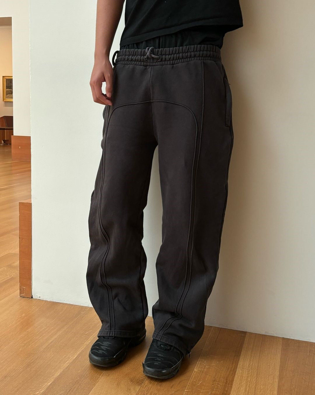 Stretch elastic waistband joggers casual pants