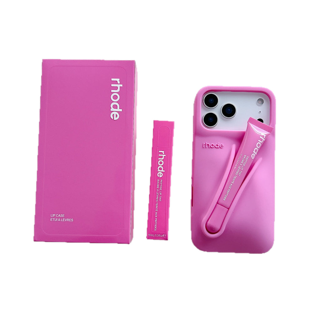 Silicone Phone Case with Lip Gloss for iPhone