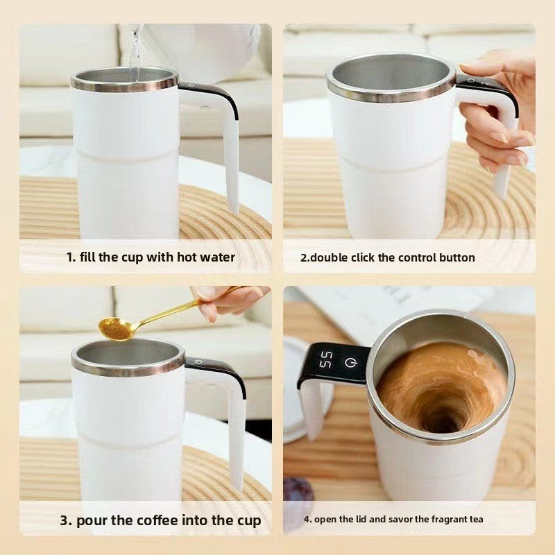 Electric Magnetic Stirring Coffee Cup with Temperature Display