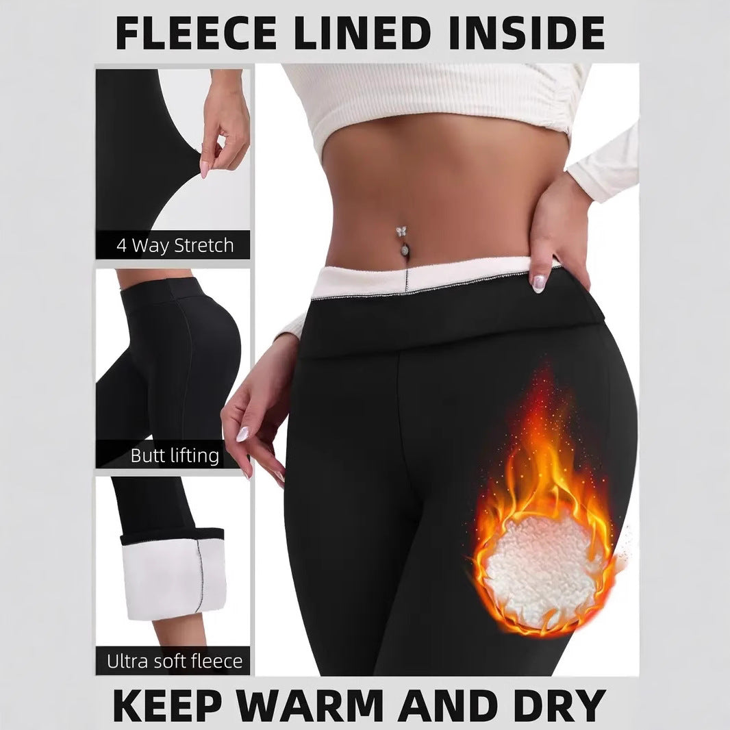 Winter Fleece-lined Flared Leggings