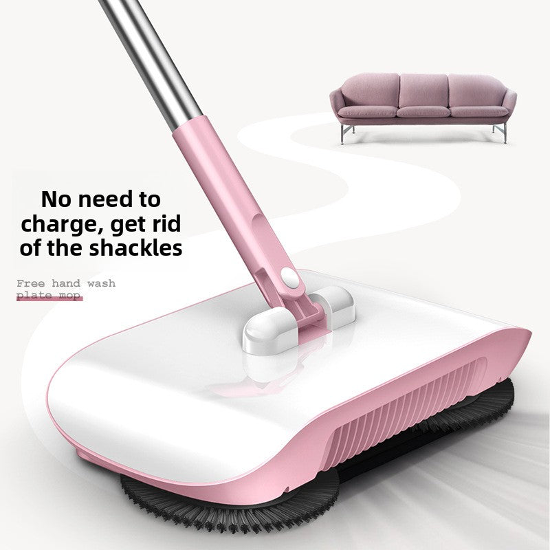 Hand Push Sweeper with Broom and Dustpan Set