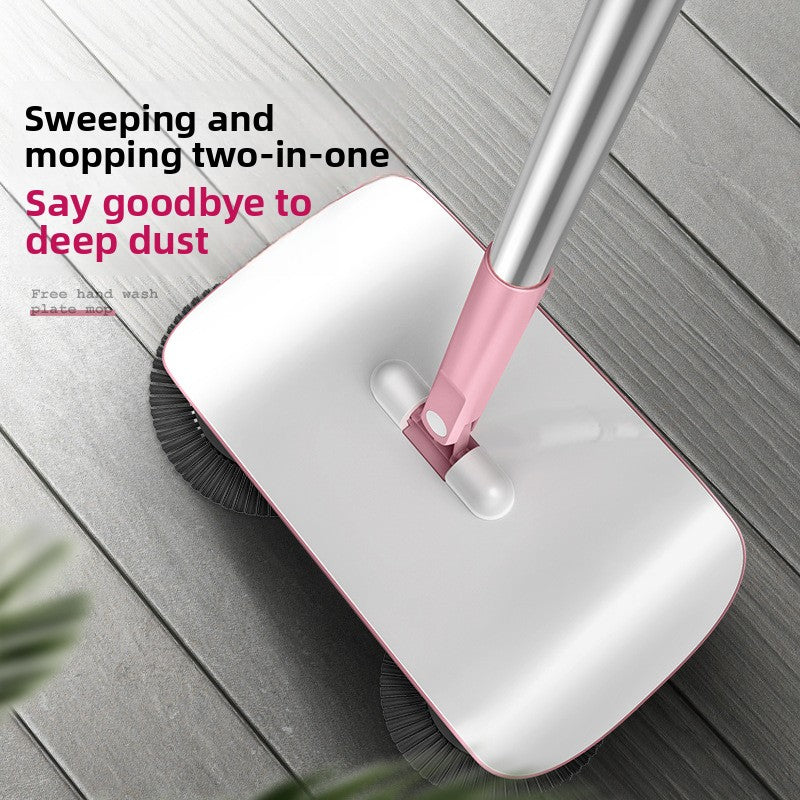 Hand Push Sweeper with Broom and Dustpan Set