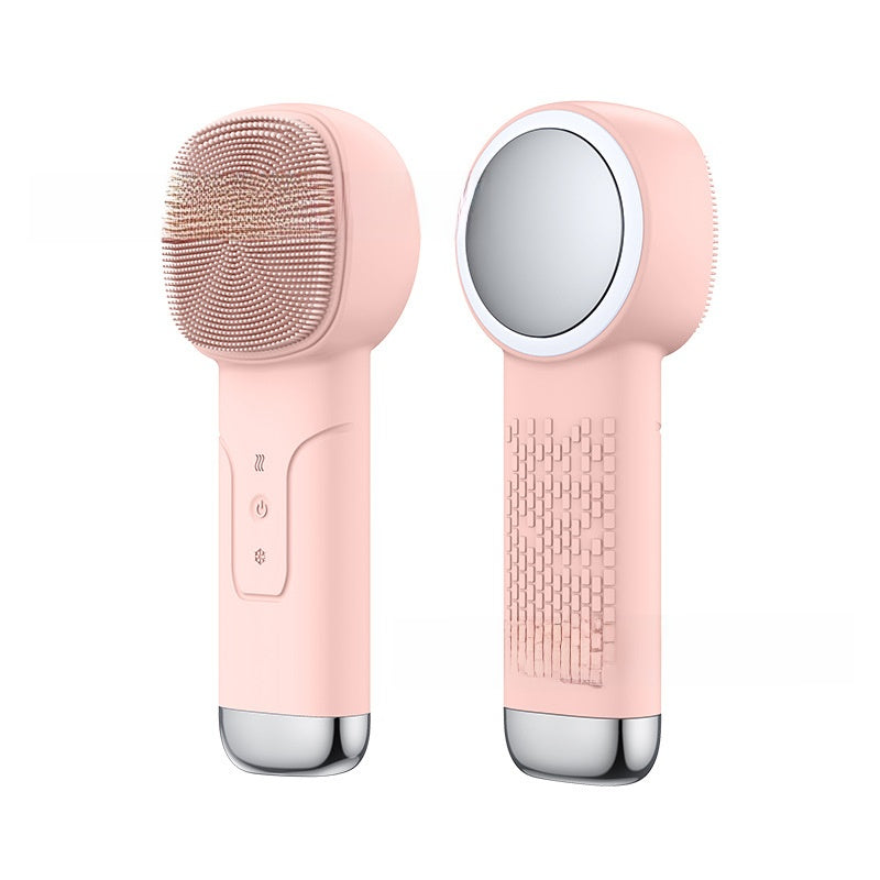 Silicone Facial Cleanser with Red Blue Light and Vibration