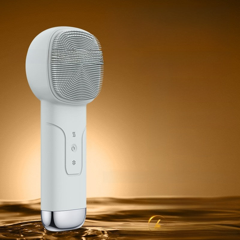 Silicone Facial Cleanser with Red Blue Light and Vibration