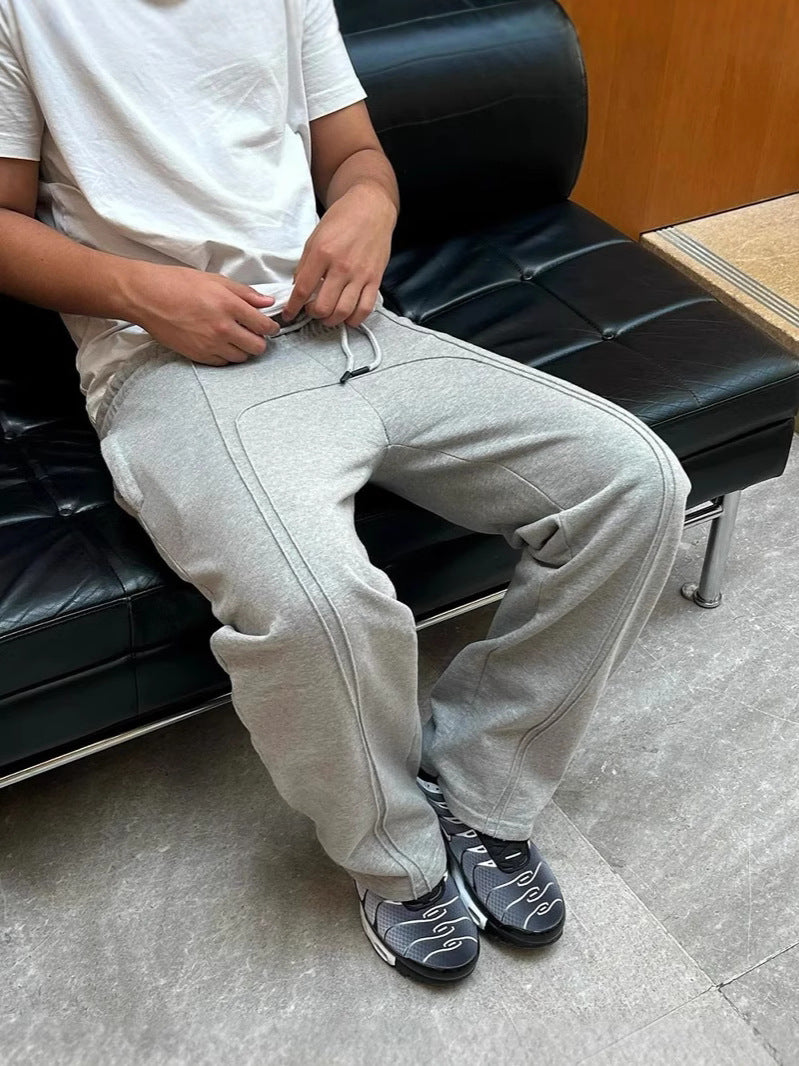 Stretch elastic waistband joggers casual pants